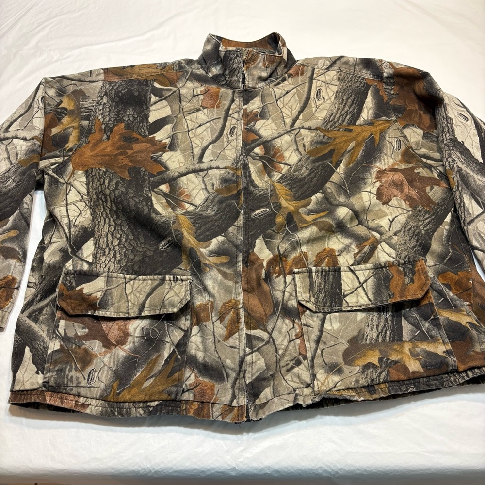 Wells Creek Outfitters Realtree Hardwoods Camo Camouflage Hunting Jacket Mens 2X